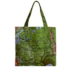 Map Earth World Russia Europe Zipper Grocery Tote Bag by Bangk1t