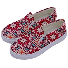 Geometric Pattern Seamless Abstract Kids  Canvas Slip Ons