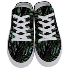 Calathea Leaves Strippe Line Half Slippers