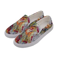 Abstract Background Pattern Women s Canvas Slip Ons