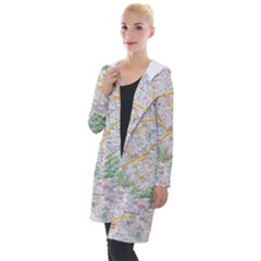 London City Map Hooded Pocket Cardigan by Bedest