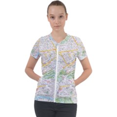 London City Map Short Sleeve Zip Up Jacket by Bedest