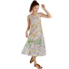 London City Map Summer Maxi Dress by Bedest