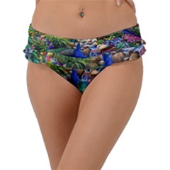 Peacocks  Fantasy Garden Frill Bikini Bottoms by Bedest