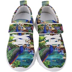 Peacocks  Fantasy Garden Kids  Velcro Strap Shoes