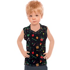 Christmas Pattern Texture Colorful Wallpaper Kids  Sport Tank Top