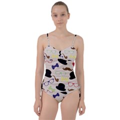 Moustache-hat-bowler-bowler-hat Sweetheart Tankini Set by Ravend