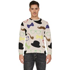 Moustache-hat-bowler-bowler-hat Men s Fleece Sweatshirt