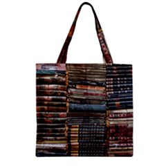 Pile Of Books Photo Of Assorted Book Lot Backyard Antique Store Zipper Grocery Tote Bag