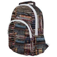 Pile Of Books Photo Of Assorted Book Lot Backyard Antique Store Rounded Multi Pocket Backpack