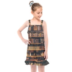 Books On Bookshelf Assorted Color Book Lot In Bookcase Library Kids  Overall Dress