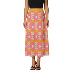 Flowers Classic Midi Chiffon Skirt