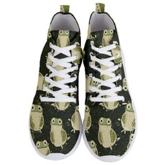 Frog Pattern Men s Lightweight High Top Sneakers by Valentinaart