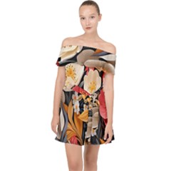 Ai-generated Off Shoulder Chiffon Dress by nateshop