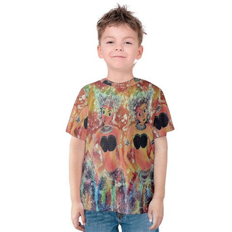 Indonesia-lukisan-picture Kids  Cotton T-shirt by nateshop