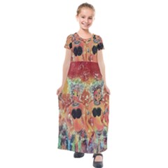 Indonesia-lukisan-picture Kids  Short Sleeve Maxi Dress by nateshop