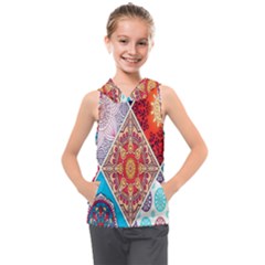 Mandala Pattern, Desenho, Designs, Glitter, Pattern Kids  Sleeveless Hoodie by nateshop