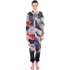 Koi Fish Nature Hooded Jumpsuit (ladies) by Ndabl3x