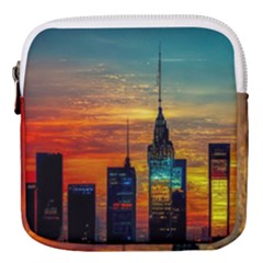 New York City Skyline Usa Mini Square Pouch by Ndabl3x