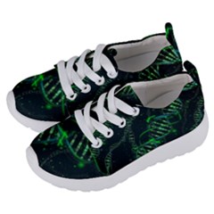 Green And Black Abstract Digital Art Kids  Lightweight Sports Shoes