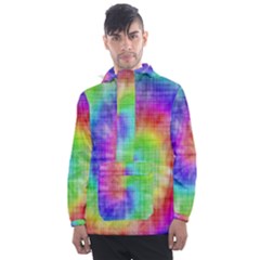 Watercolor-batik Men s Front Pocket Pullover Windbreaker by nateshop