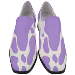 Cow Print, Aesthetic,violelilac, Animal, Purple, Simple Women Slip On Heel Loafers by nateshop