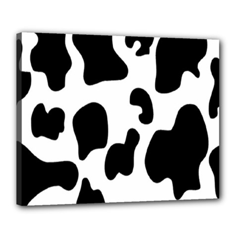 Black And White Cow Print,wallpaper Canvas 20  X 16  (stretched) by nateshop