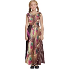 Peacock Dream, Fantasy, Flower, Girly, Peacocks, Pretty Kids  Satin Sleeveless Maxi Dress by nateshop