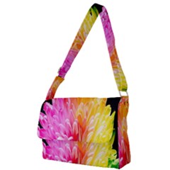 Abstract, Amoled, Back, Flower, Green Love, Orange, Pink, Full Print Messenger Bag (l) by nateshop