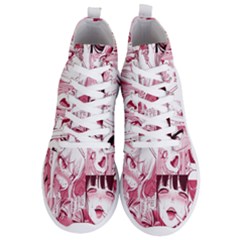 Ahegao Pink, Anime, Girl, Girlface, Girls, Pattern, White, Hd Men s Lightweight High Top Sneakers by nateshop