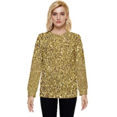 Gold Glittering Background Gold Glitter Texture, Close-up Hidden Pocket Sweatshirt by nateshop