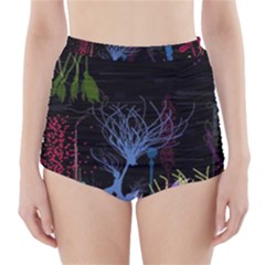 Art Design Graphic Neon Tree Artwork High-waisted Bikini Bottoms