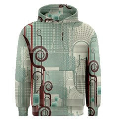 Green Red And White Line Digital Abstract Art Men s Core Hoodie