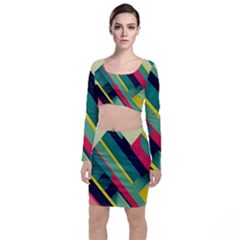 Abstract Geometric Design Pattern Top And Skirt Sets by Bedest