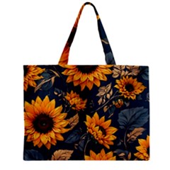 Flower Pattern Spring Zipper Mini Tote Bag by Bedest