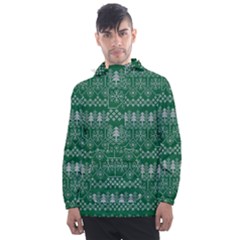 Christmas Knit Digital Men s Front Pocket Pullover Windbreaker