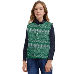 Christmas Knit Digital Kid s Button Up Puffer Vest	