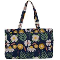Flower Grey Pattern Floral Canvas Work Bag by Dutashop