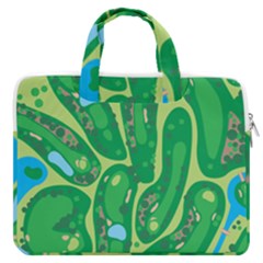 Golf Course Par Golf Course Green Macbook Pro 16  Double Pocket Laptop Bag  by Sarkoni