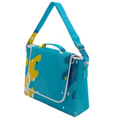 Blue Yellow Abstraction, Creative Backgroun Box Up Messenger Bag by nateshop
