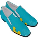 Blue Yellow Abstraction, Creative Backgroun Women Slip On Heel Loafers View3