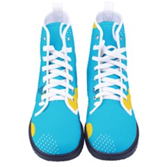 Blue Yellow Abstraction, Creative Backgroun Men s High-top Canvas Sneakers by nateshop