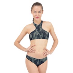Comouflage,army High Neck Bikini Set by nateshop