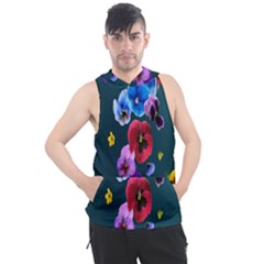 Falling Flowers, Art, Coffee Cup, Colorful, Creative, Cup Men s Sleeveless Hoodie by nateshop