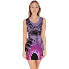 Fingerprint Astro, Amoled, Astronaut, Black, Dark, Oled Bodycon Dress by nateshop