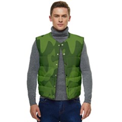 Green Camouflage, Camouflage Backgrounds, Green Fabric Men s Button Up Puffer Vest	 by nateshop