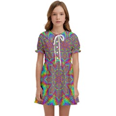 Mandala, Pattern, Abstraction, Colorful, Hd Phone Kids  Sweet Collar Dress by nateshop
