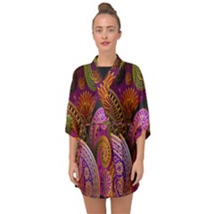 Paisley Pattern, Abstract Colorful, Texture Background, Hd Half Sleeve Chiffon Kimono by nateshop