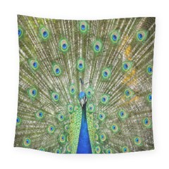 Peacock,army 1 Square Tapestry (large) by nateshop