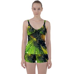 Machine Technology Circuit Electronic Computer Technics Detail Psychedelic Abstract Pattern Tie Front Two Piece Tankini by Sarkoni